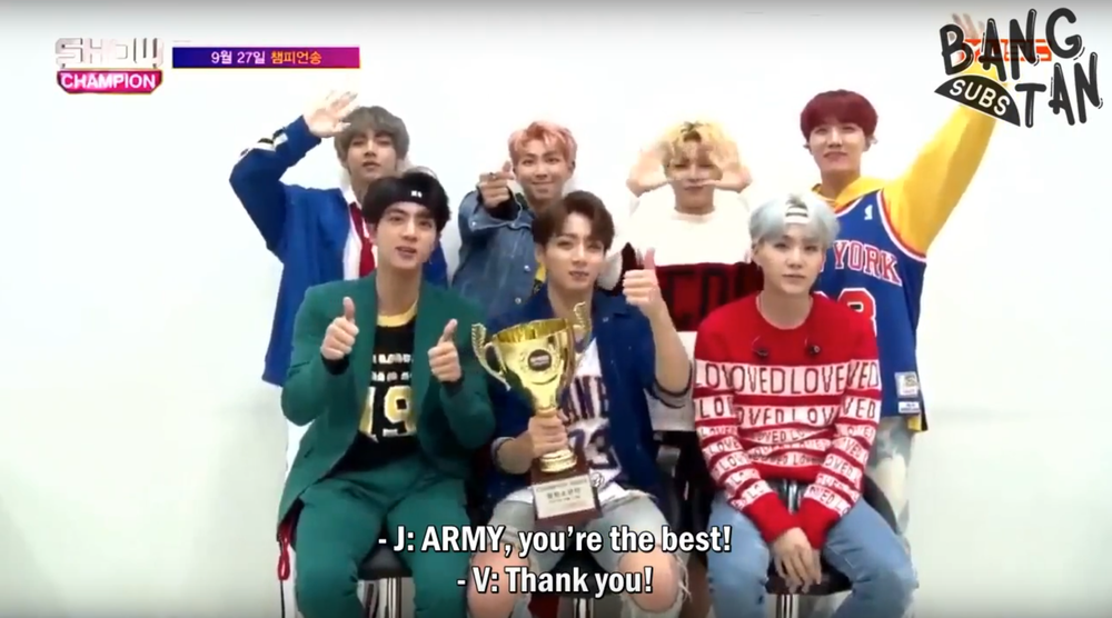 170927 Show Champion - 1st Place — BTS-TRANS/BANGTANSUBS